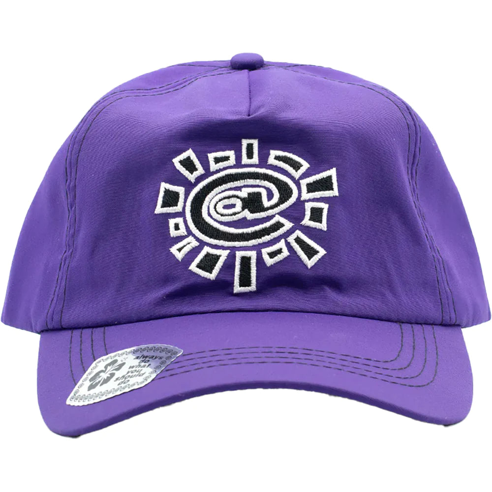 Always Do What You Should Do Nylon 5 Panel @sun Cap - Purple