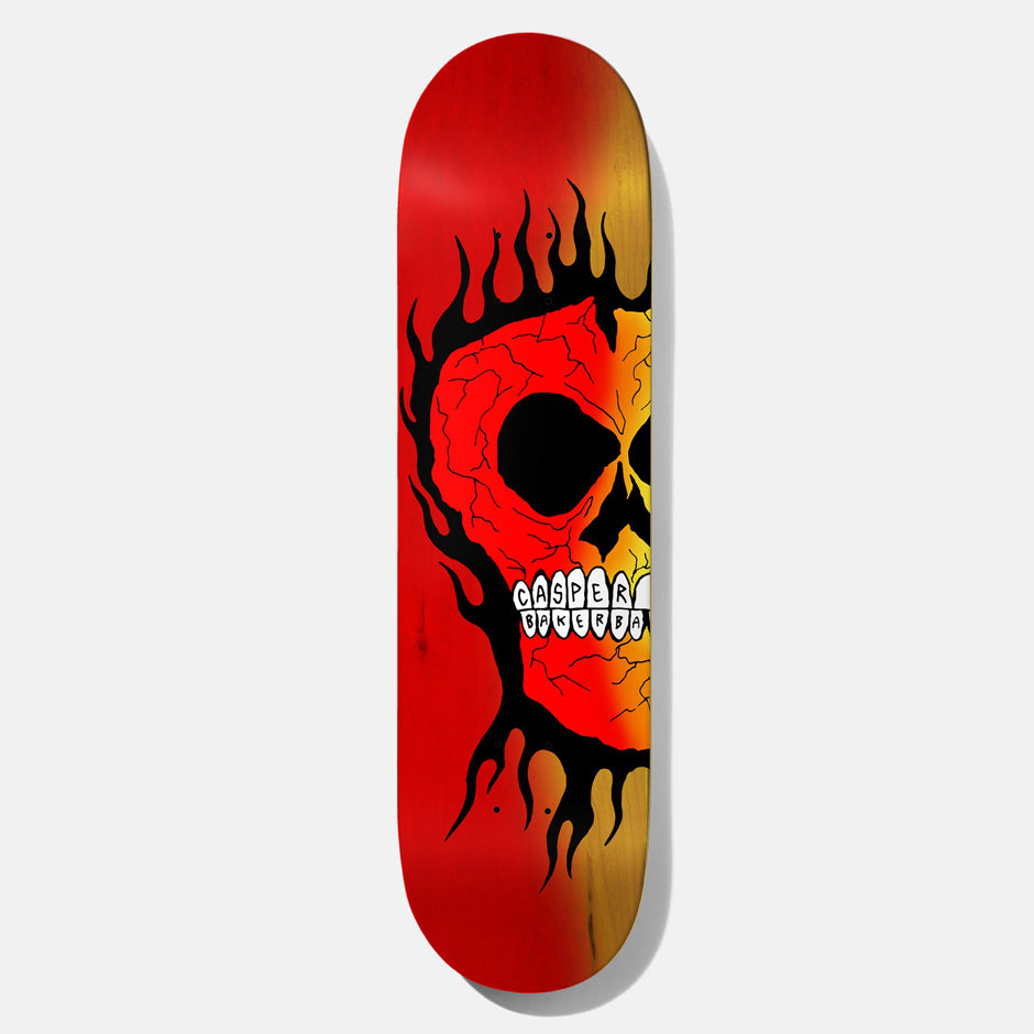 Baker Skateboards Casper Brooker Rasta Skull Deck - 8.5 (B2 Squared Shape)