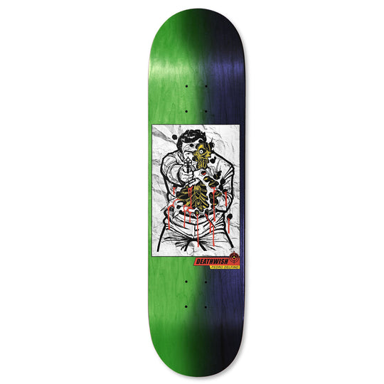 Deathwish Skateboards Pedro Delfino Saturday night Special Deck - 8.38 (Split Colour Veneer)