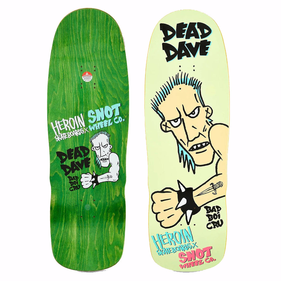 Heroin Skateboards Dead Dave Bad Boi Skateboard Deck - 10.1