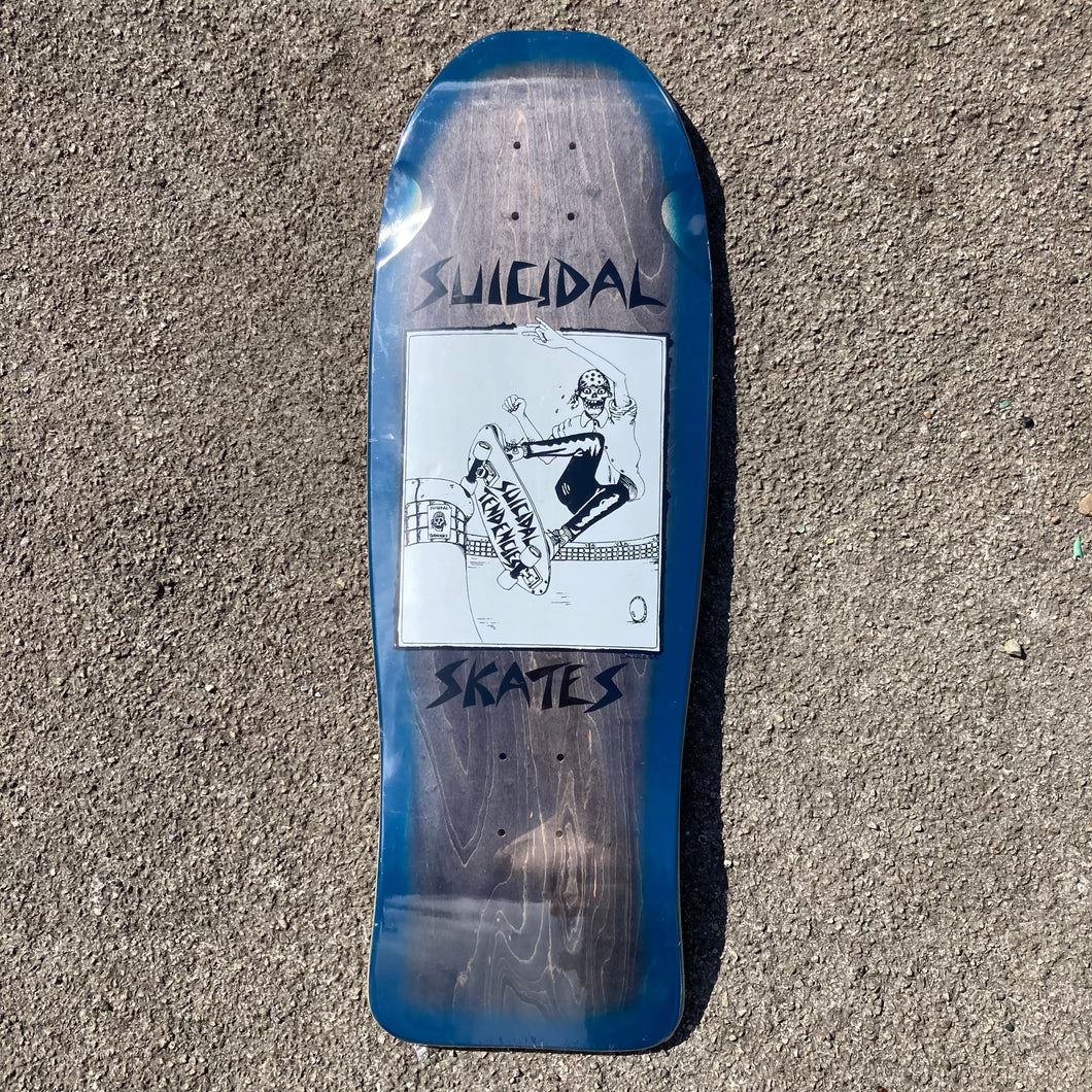 Suicidal Skates Pool Skater Reissue Skateboard Deck Black Stain / Blue Fade - 10.125 x 30.325