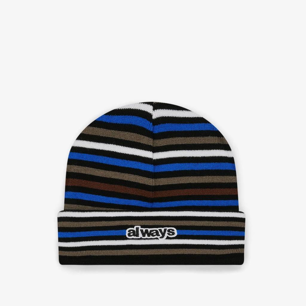 Always Do What You Should Do Reversible Stripe @sun Cuff Beanie