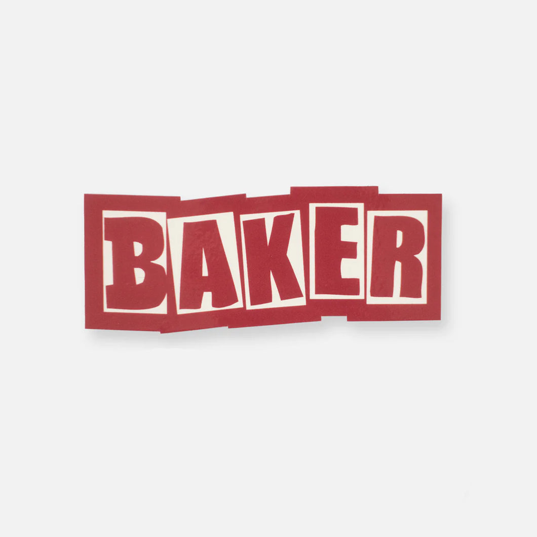 Baker Skateboards - Brand Logo Sticker - Burgundy