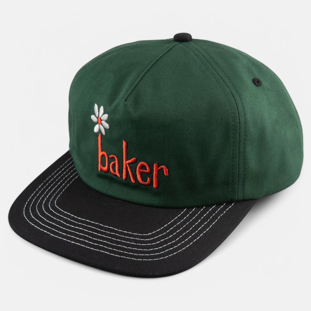 Baker Daisy Snapback Cap - Green / Black