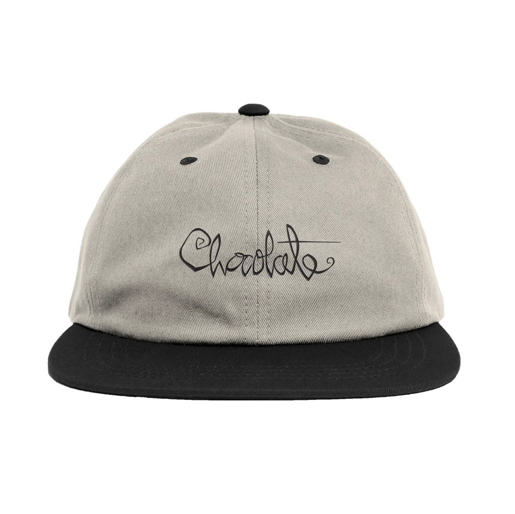 Chocolate Skateboards OG Script Snapback Cap - Black / Bone