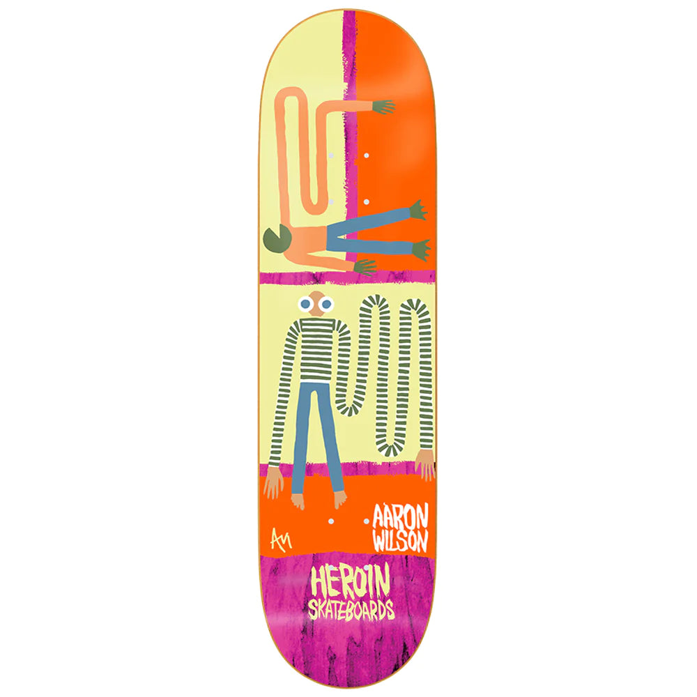 Heroin Skateboards Aaron Wilson Papillon Skateboard Deck - 8.25