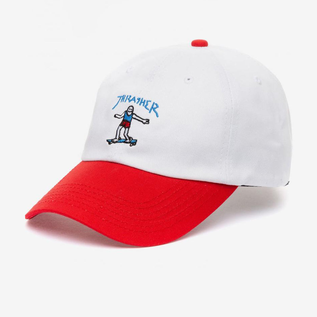 Thrasher Magazine - Gonz Old Timer Cap - White / Red