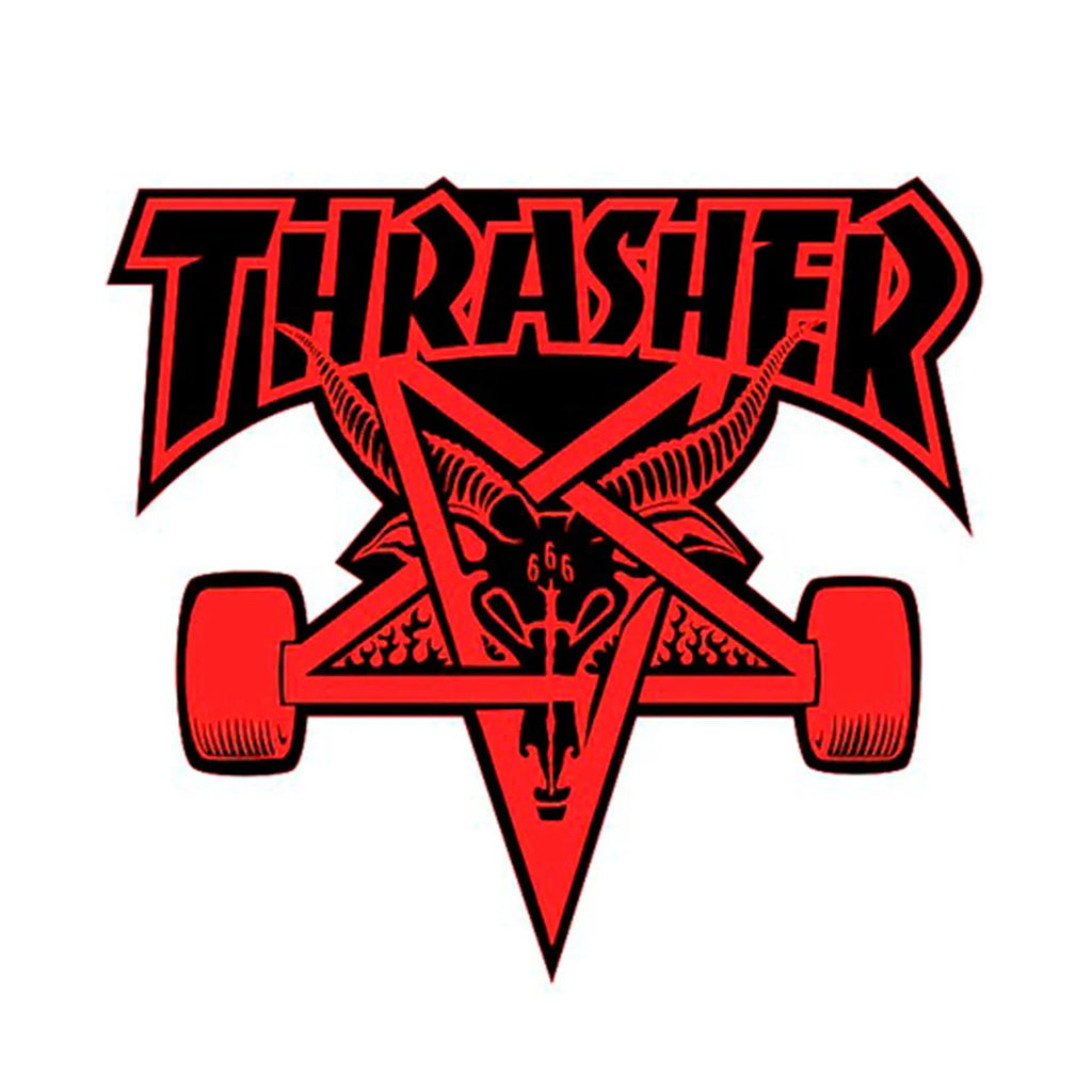 Thrasher Magazine - Skate Goat Sticker - Red / Black â Slugger Skate Store