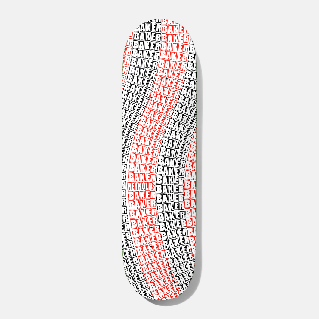 Baker Skateboards Andrew Reynolds Wavy Black/Red Skateboard Deck - 8.25