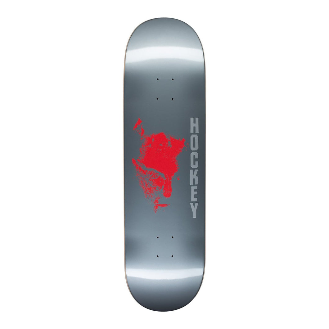Hockey Chaos Grey Skateboard Deck - 9.00