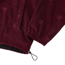 Bronze 56K Allover Embroidered Anorak 1/4th Pullover Sweatshirt - Maroon