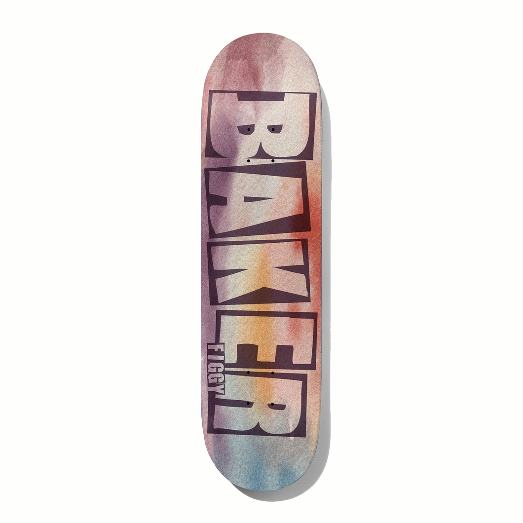 Baker Skateboards Figgy Brand Name Watercolour Skateboard Deck - 8.25