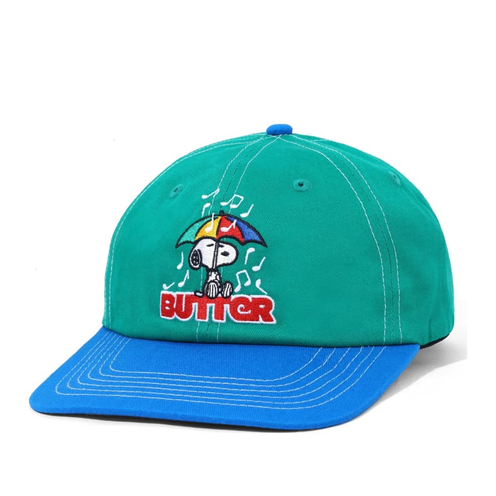 Butter Goods Peanuts Umbrella 6 Panel Cap - Green/Royal