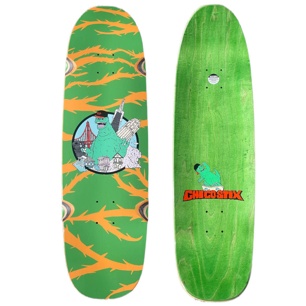 Chico Stix Gzilla Green Big Boy Shape With Wheel Wells - 9.00 x 32