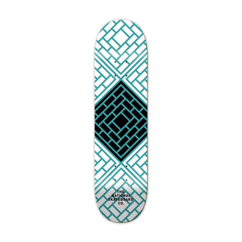 The National Skateboard Co. Classic Blue Logo Skateboard Deck - 8.00
