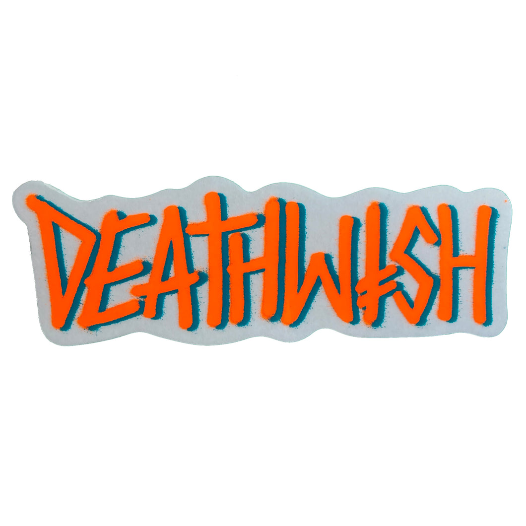 Deathwish Skateboards - Deathspray Sticker - Orange/Blue