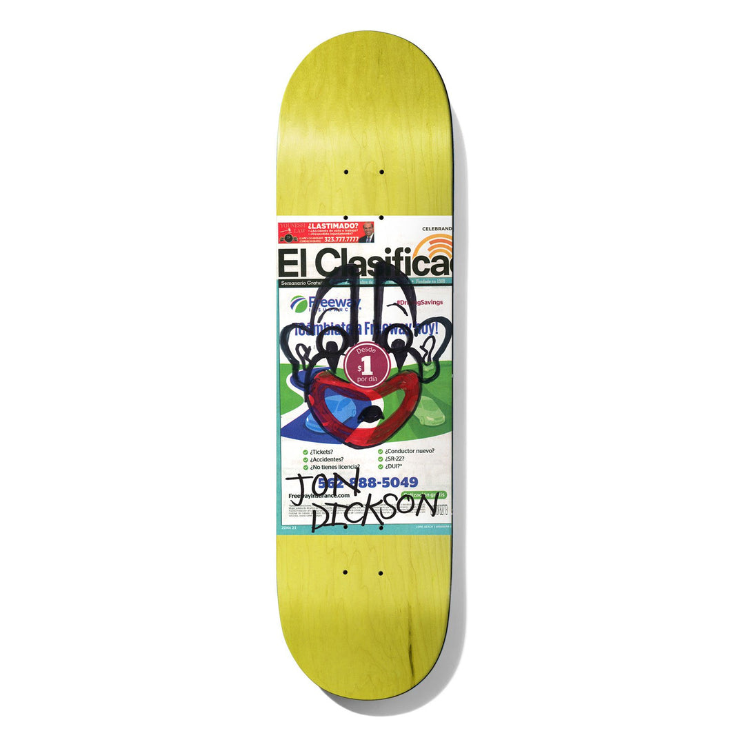 Deathwish Skateboards Jon Dickson Chatman Skateboard Deck - 8.00 (Various Colour Stain)