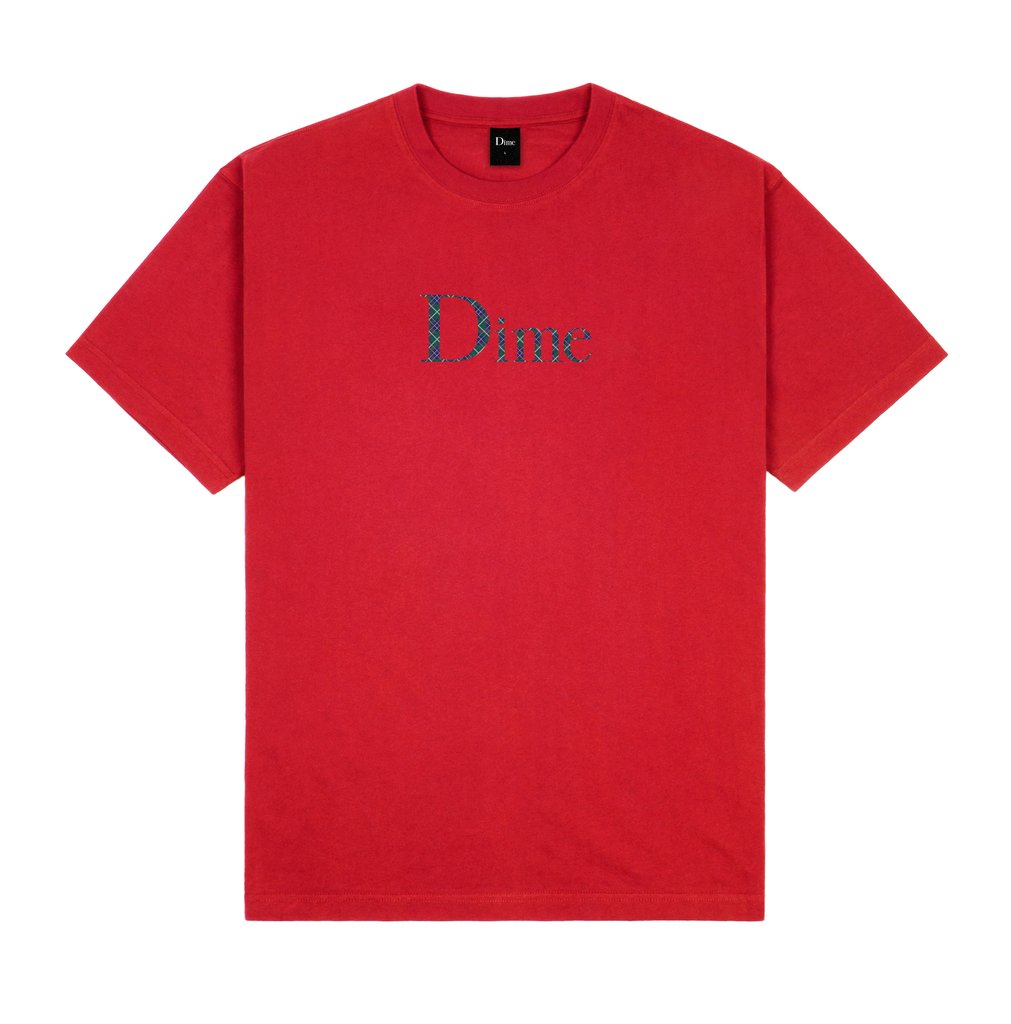 Dime MTL Classic Plaid T-Shirt Cherry