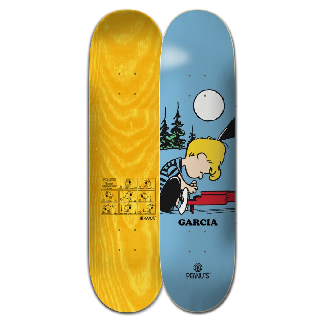 Element Skateboards Peanuts Schroeder Nick Garcia Skateboard Deck - 8.25