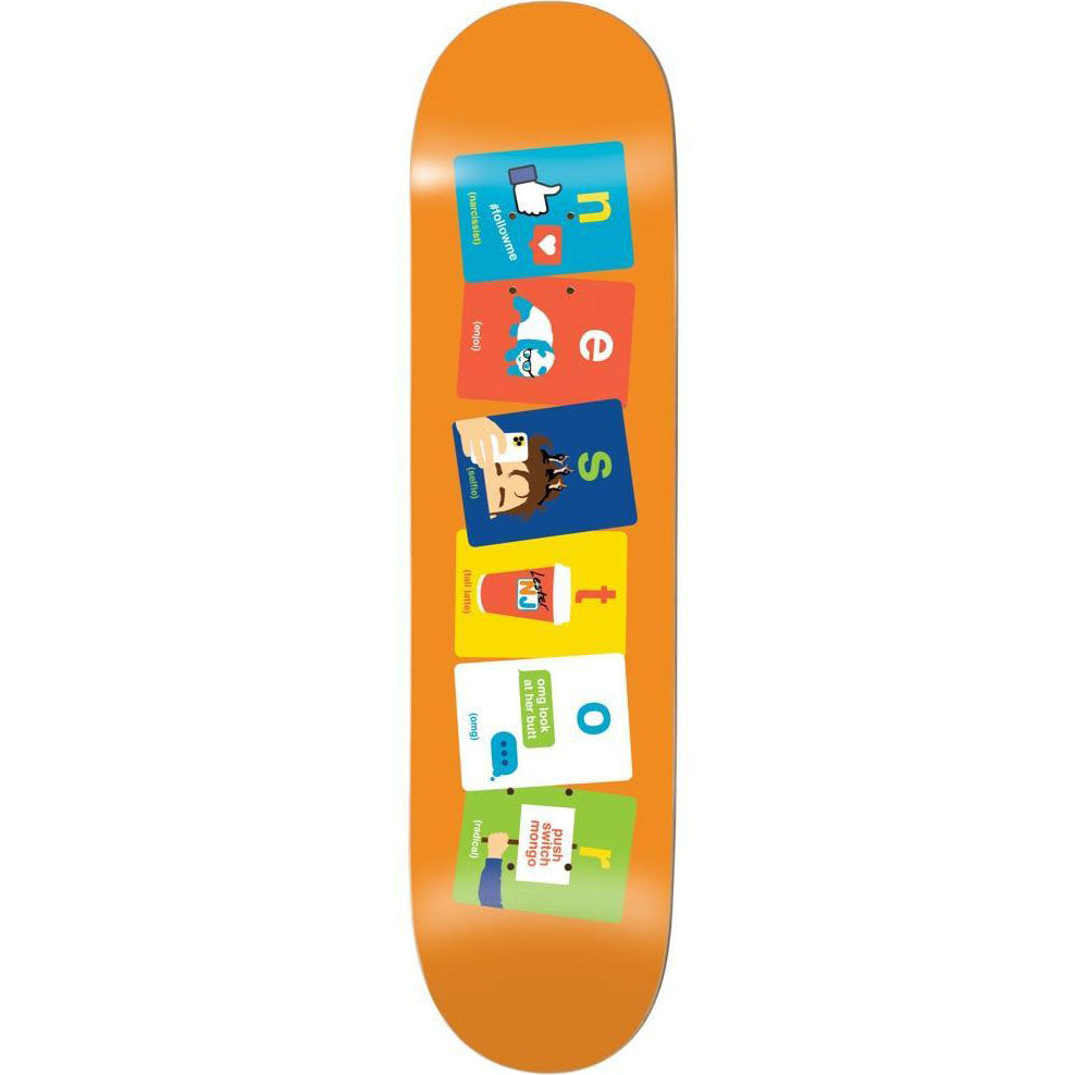 Enjoi Skateboards Nestor Judkins Flashcards R7 Skatebord Deck - 8.25