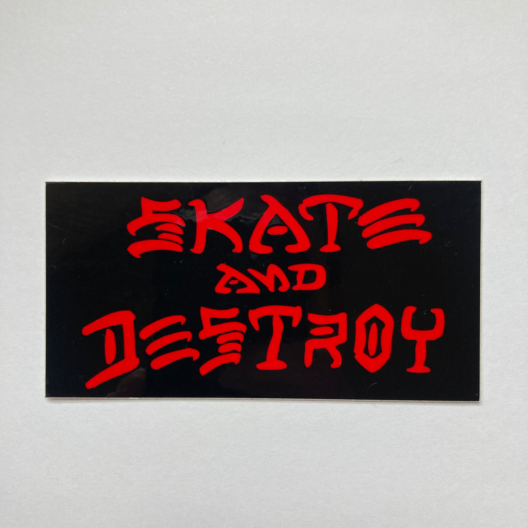 Thrasher Magazine - Skate And Destroy Sticker - Black