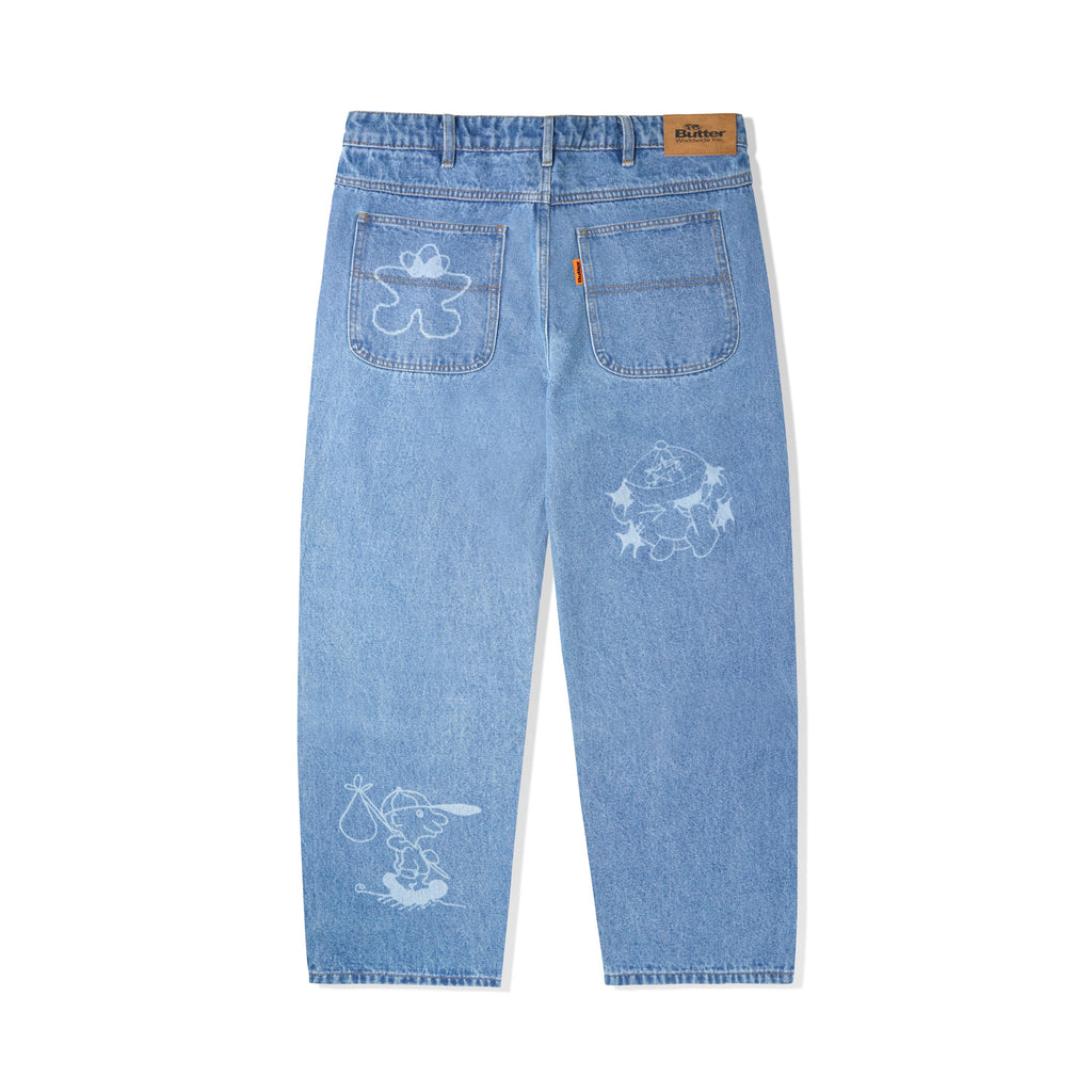 Butter Goods Jun Denim Pants Washed Indigo Slugger Skate Store