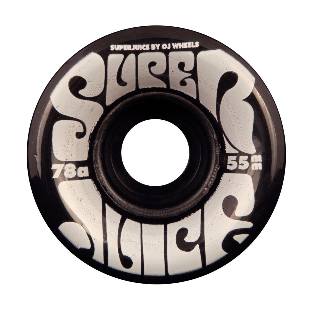 OJ Wheels Super Juice 78A Skateboard Wheels Trans Black - 55mm
