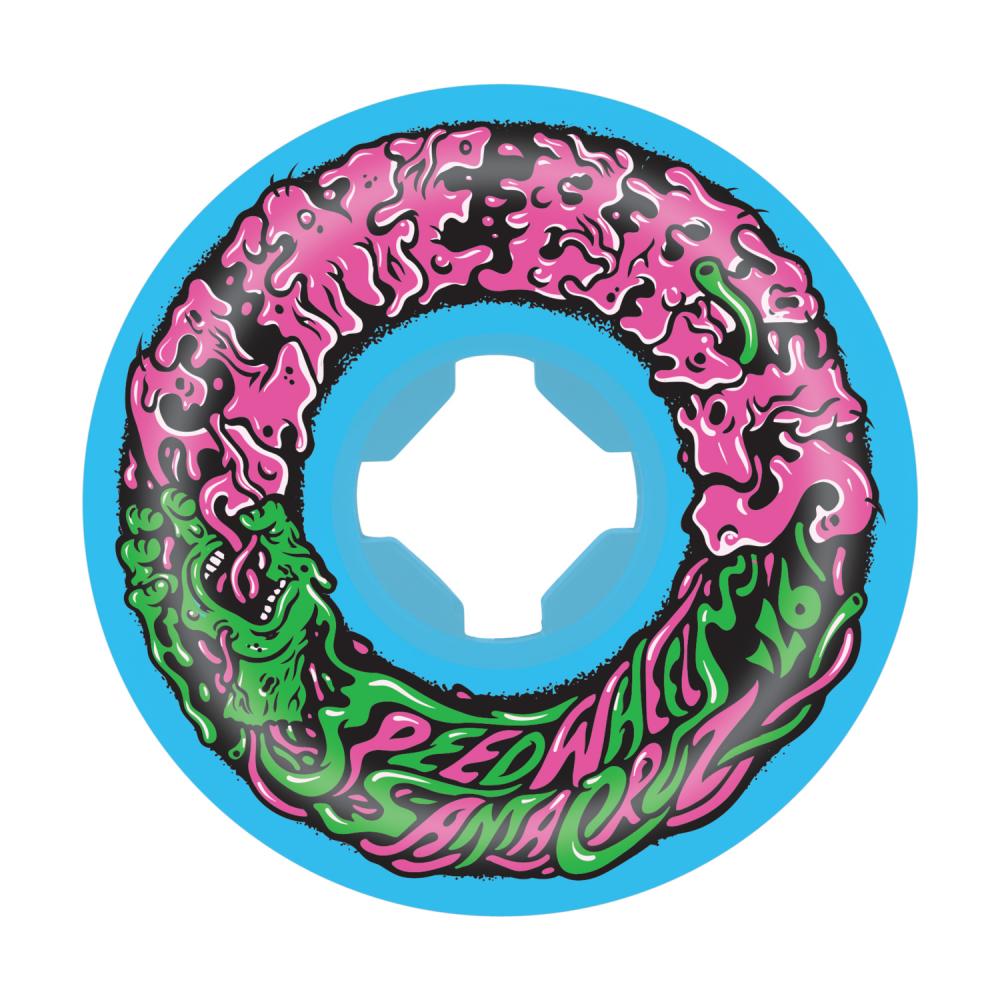 Santa Cruz Slime Balls Wheels Vomit Mini II 97a Skateboard Wheels Blue - 53mm