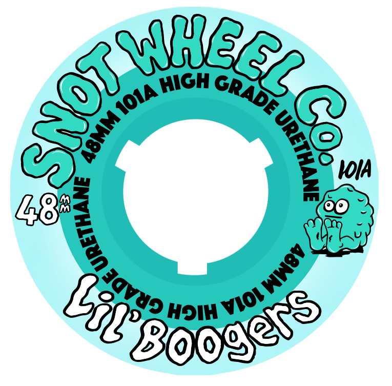 Snot Wheel Co Lil Boogers 48mm 101A Skateboard Wheels - Teal