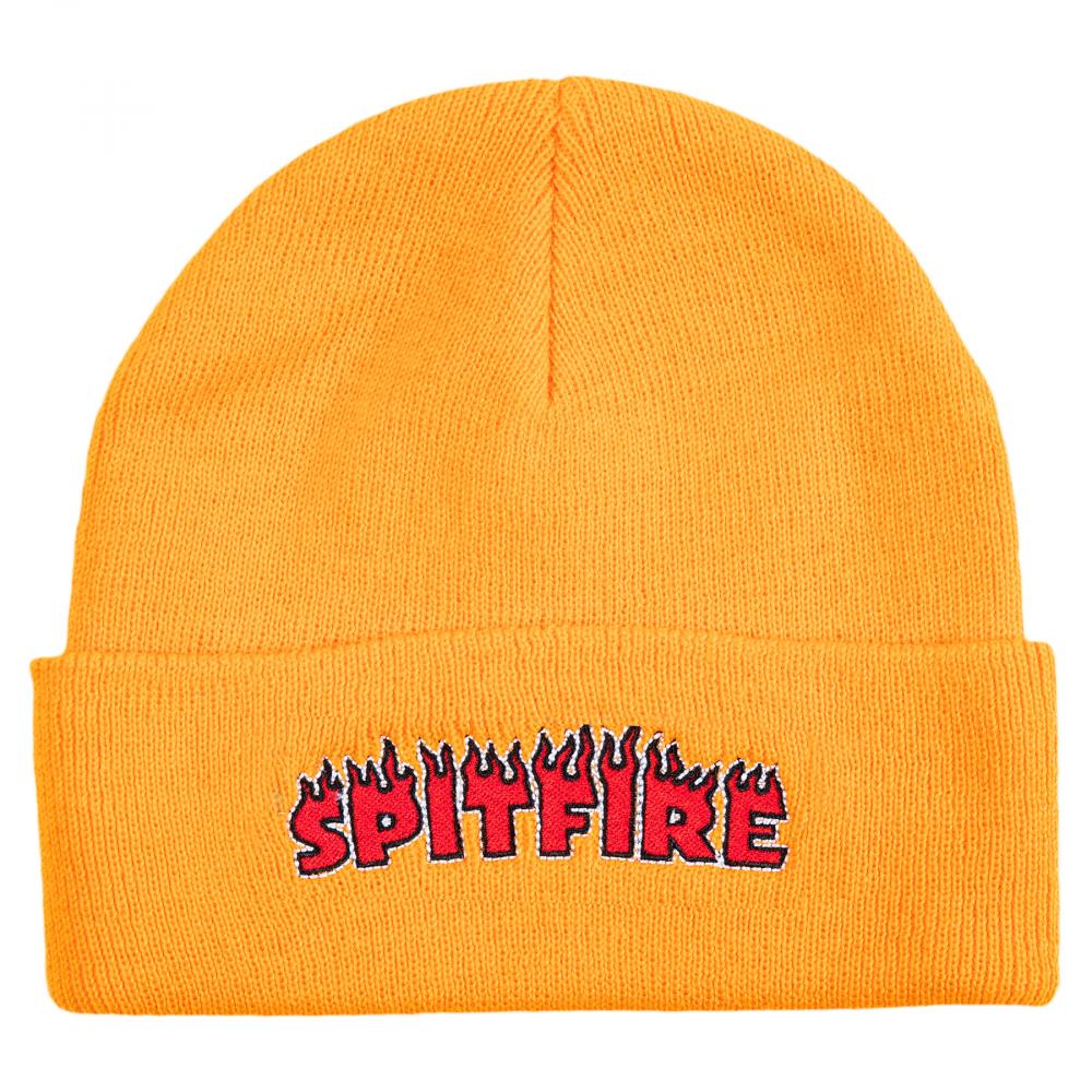 Spitfire Flash Fire Cuff Beanie - Orange/Red