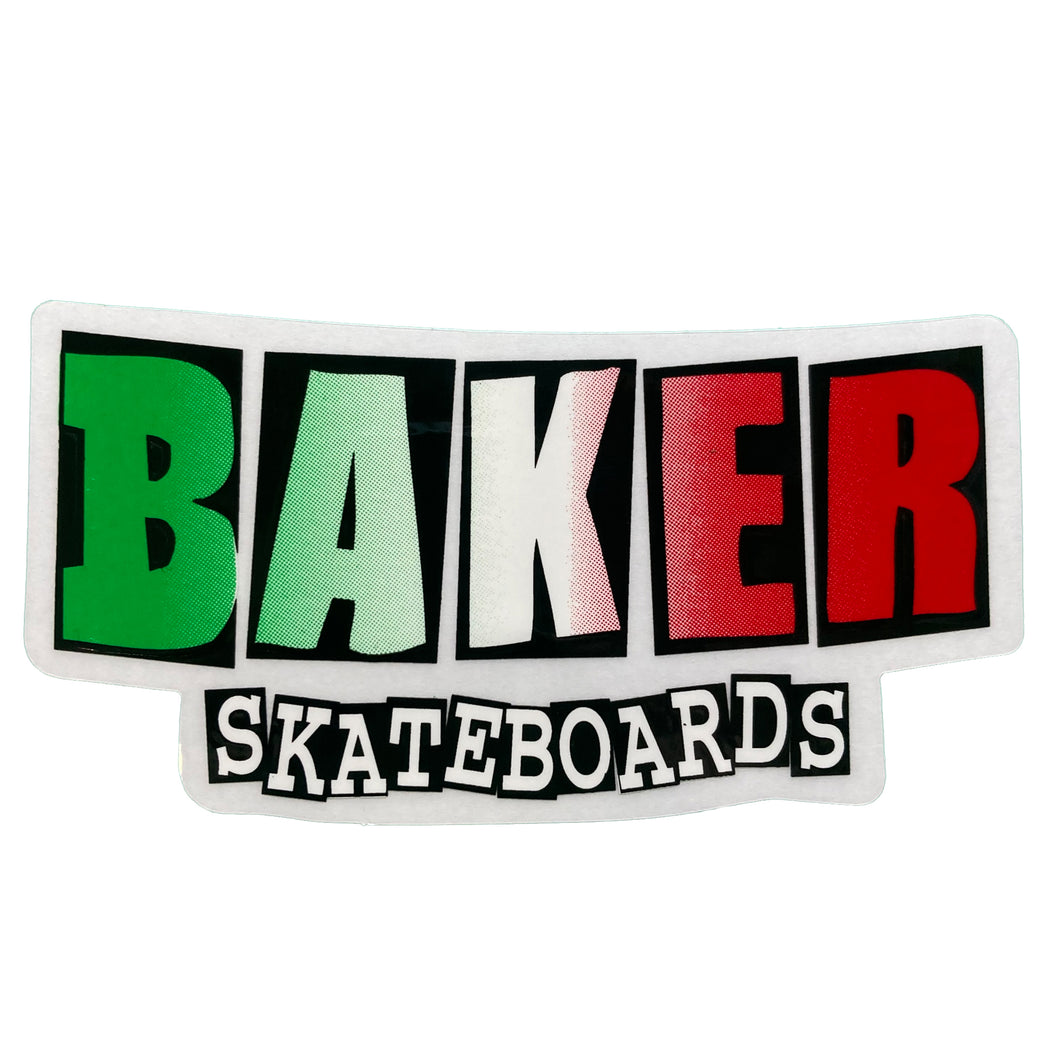 Baker Skateboards - Brand Logo Gradient Sticker - Green-Red