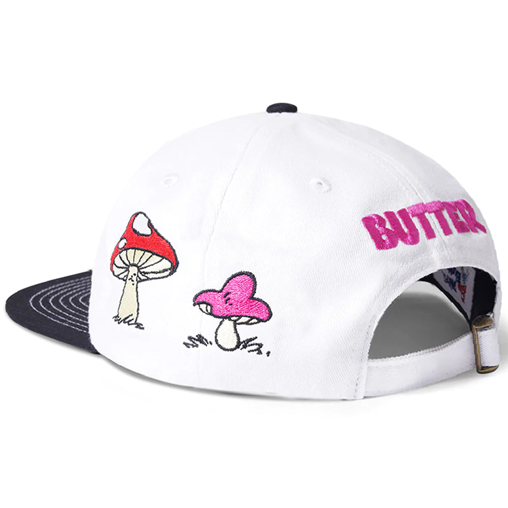 Butter Goods x The Smurfs Mushroom 6 Panel Cap White/Black Slugger