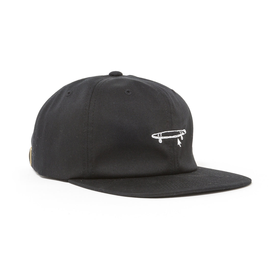 Crailtap Logo 6 Panel Strapback Cap - Black