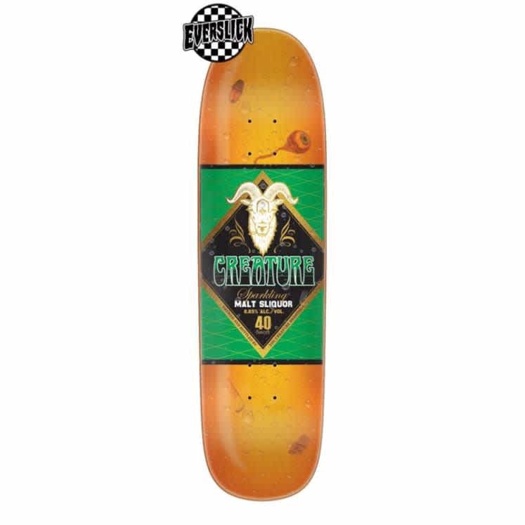 Creature Skateboards Malt Sliquor MD Yellow Everslick Skateboard Deck - 8.65