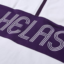 Helas Liga Quarter Zip Sweatshirt - White/Purple