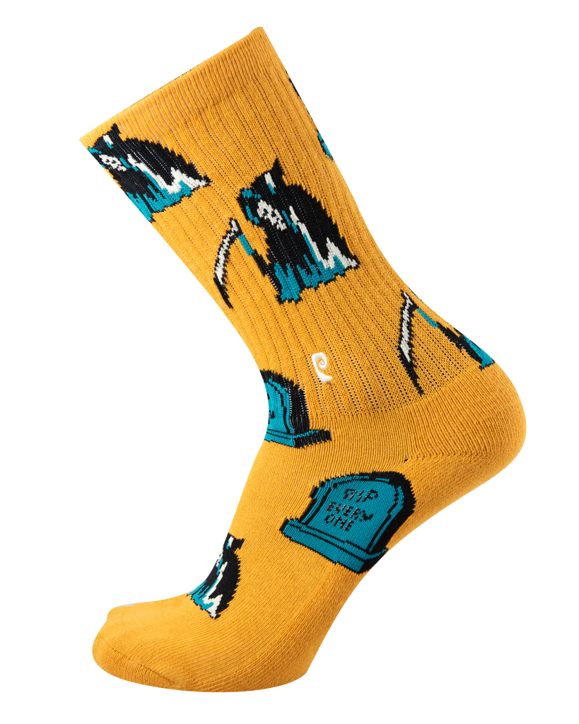 Psockadelic RIP Everyone Socks - Yellow
