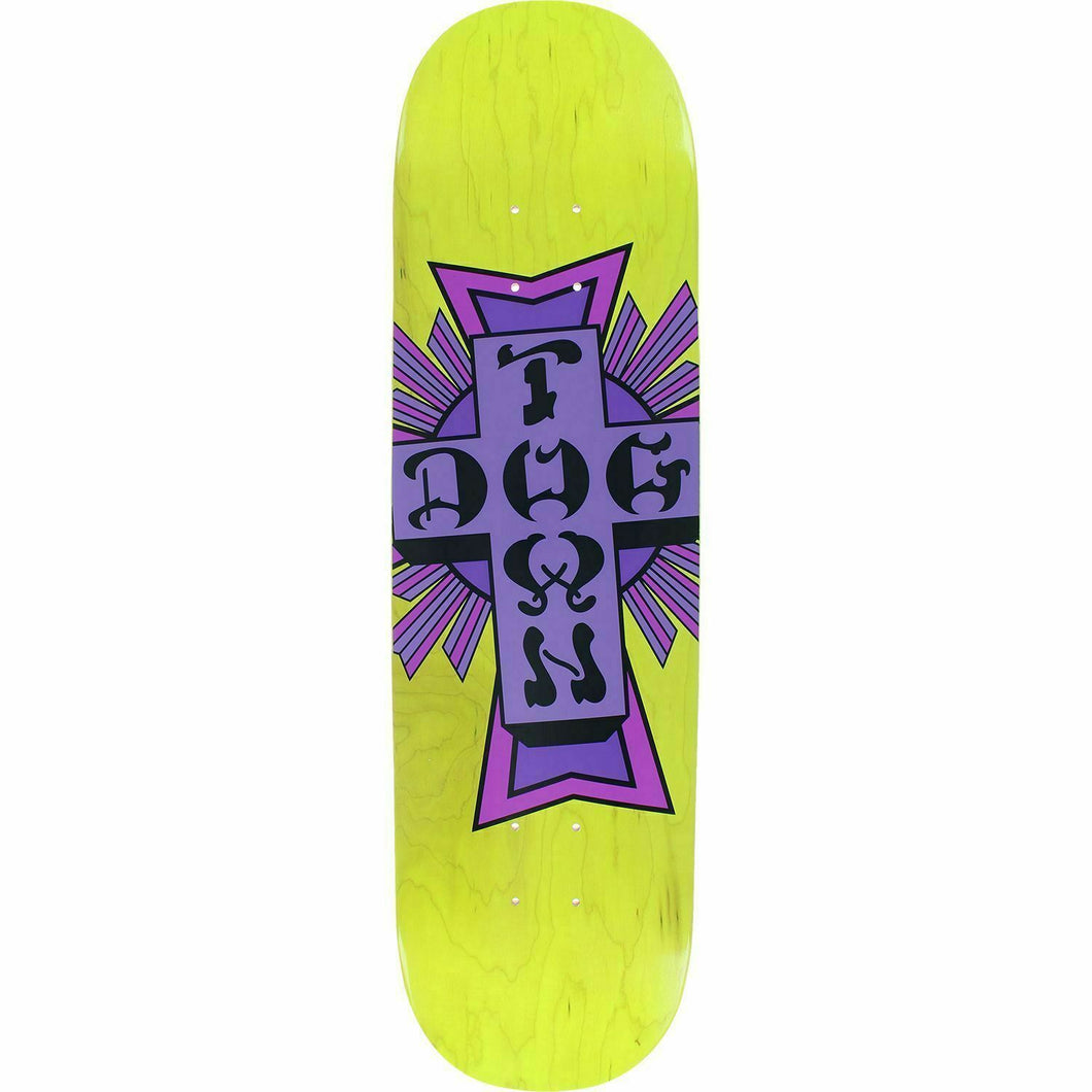 Dogtown Skateboards Street Cross Logo Deck Purple/Yellow - 8.25
