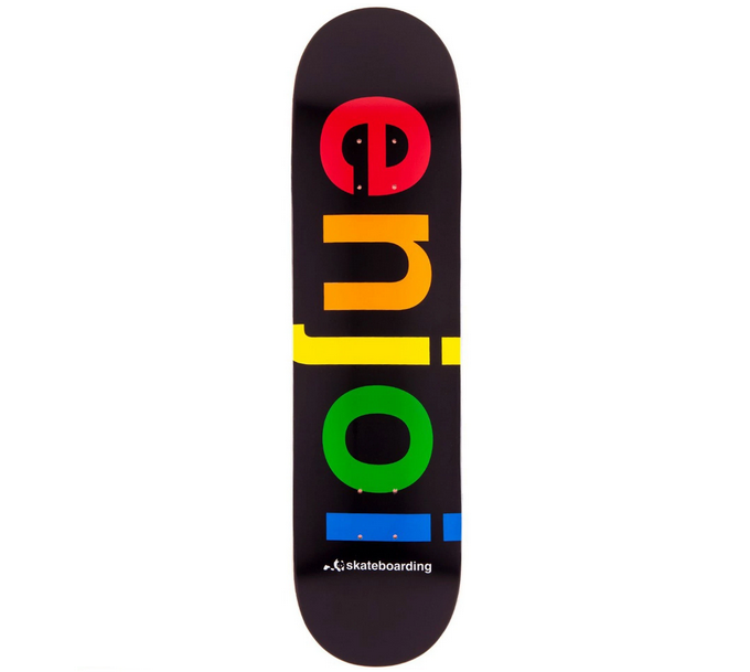 Enjoi Skateboards Spectrum Black Skateboard Deck - 8.25