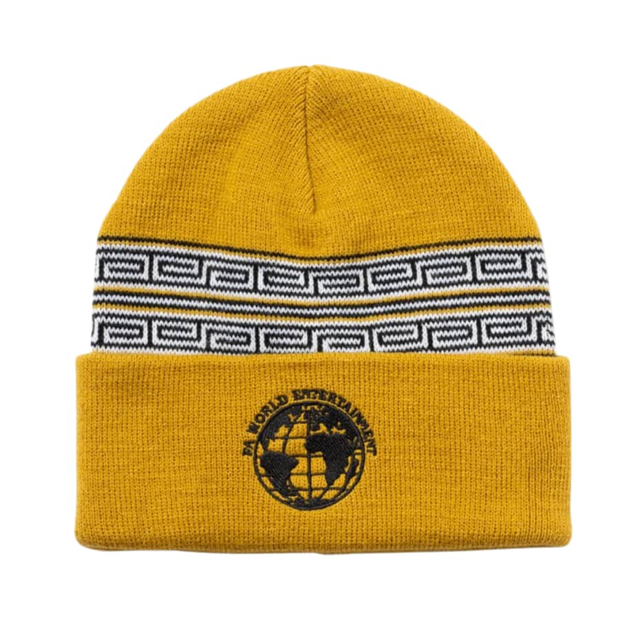 Fucking Awesome Greek Cuff Beanie Gold