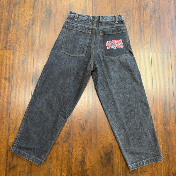 Slugger Sheffield Stone Wash Denim Jeans - Washed Black