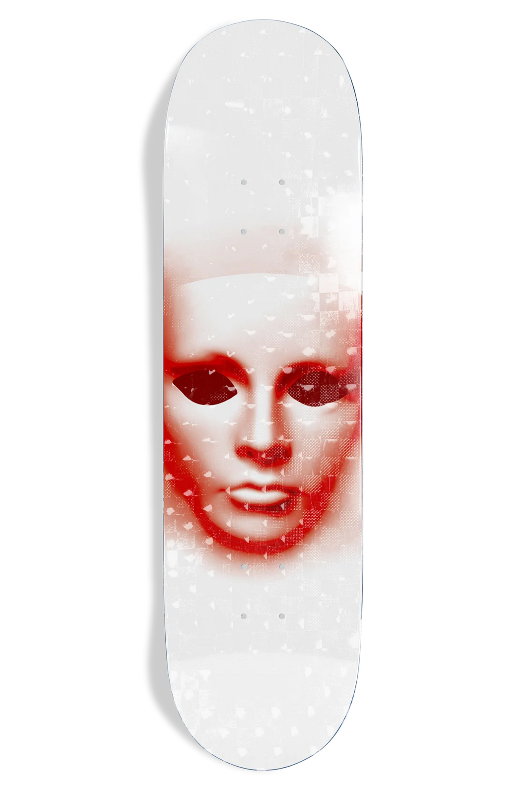 Opera Mask Logo Ex7 Holographic Skateboard Deck - 8.5 (White)