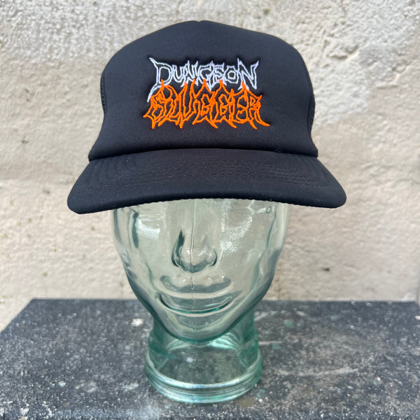 Dungeon X Slugger Collab Cap - Black Mesh Back (Orange Stitch)