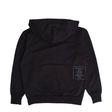 Always Do What You Should Do 3116 Applique Zip Up Hoodie - Black