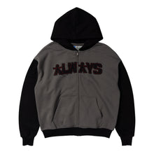 Always Do What You Should Do Human Applique Zip Up Hoodie - Black