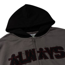 Always Do What You Should Do Human Applique Zip Up Hoodie - Black