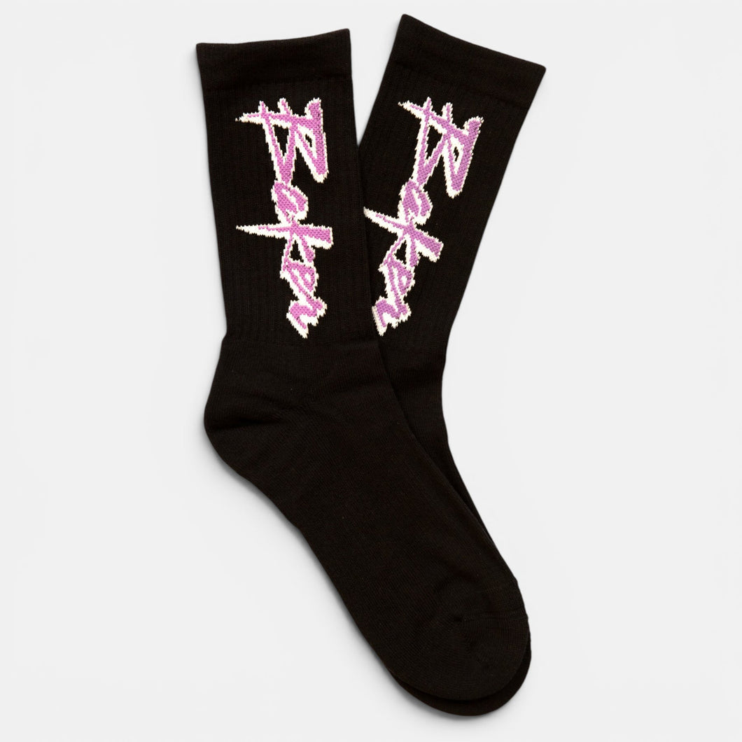 Baker Purple Pain Socks - Black
