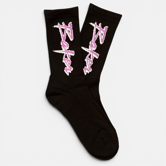 Baker Purple Pain Socks - Black