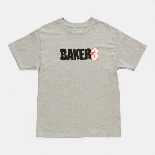 Baker Skateboards Baker 3 Tee Heather Grey