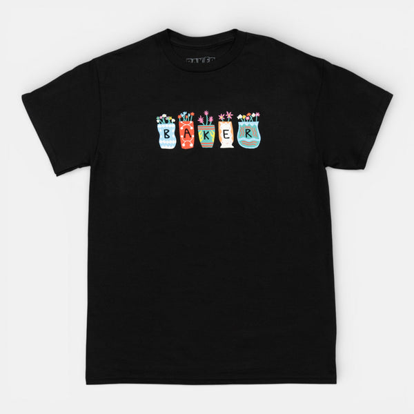 Baker Skateboards Pots & Flowers Tee - Black
