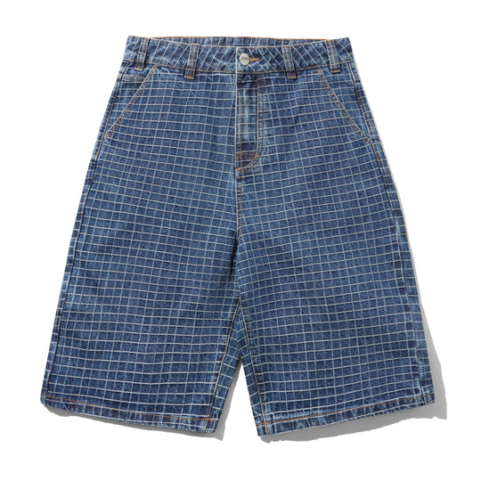 Butter Goods Big Grid Denim Shorts - Indigo